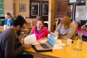 Students learning financial management at Farm Beginnings 2017